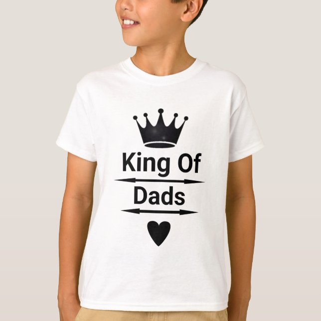 T-shirt du Roi des papas Amusants Fête du Père Cad (Devant)