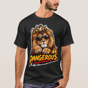 T-shirt du roi lion dangereux et cool Couronne S