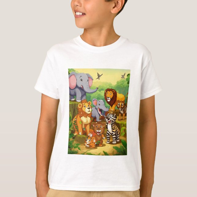 T-shirt du royaume animal (Devant)