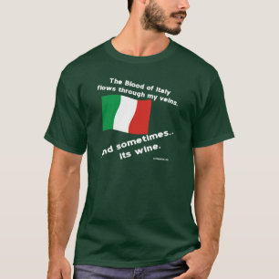 T-shirt Du sang italien coule dans mes veines parfois c'es