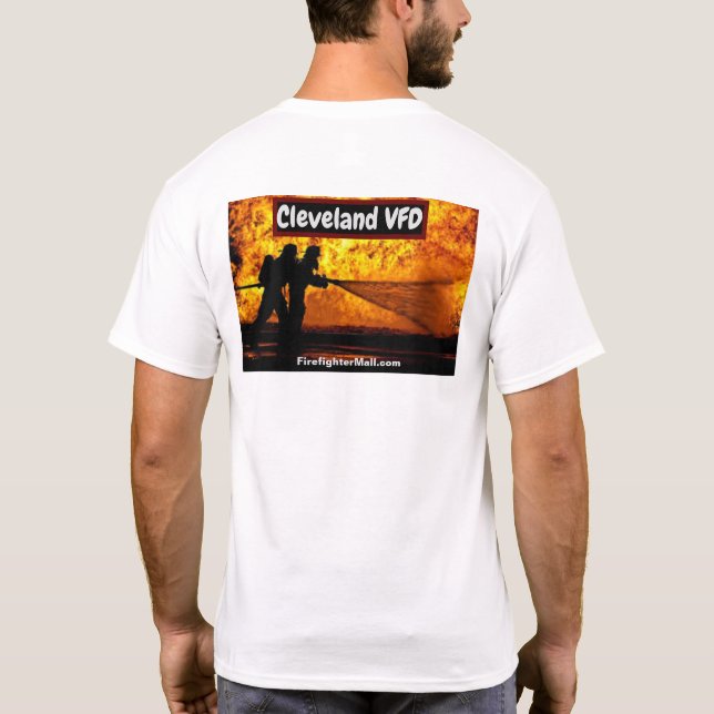 T-shirt du service de pompiers volontaires Clevela (Dos)