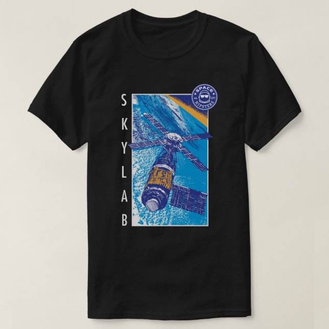 T-shirt du Skylab de hippies de l'espace d'hommes (Design devant)