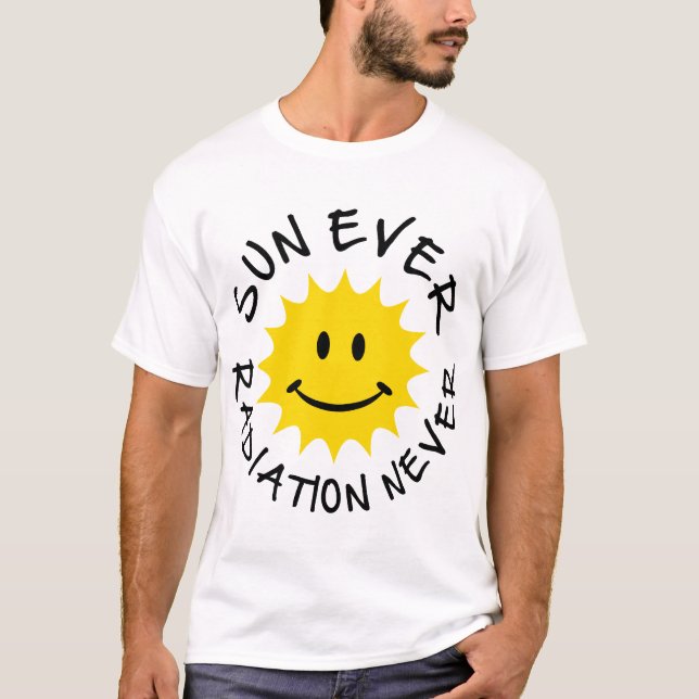 T-shirt du soleil rayonnement jamais - jamais (Devant)