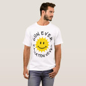 T-shirt du soleil rayonnement jamais - jamais (Devant entier)