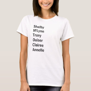 T-shirt du sud de femmes de magnolias en acier