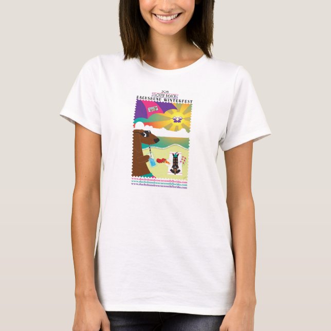 T-shirt du sud de Winterfest de plage de 2015 DRSF (Devant)