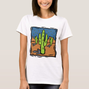 T-shirt du sud-ouest d'art de conception de cactus