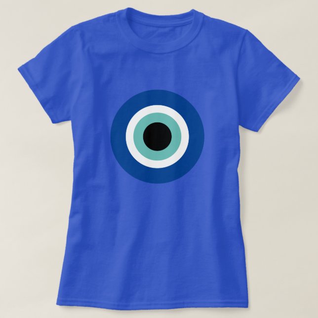 T-shirt du symbole Evil Eye Blue Mati pour femmes (Design devant)