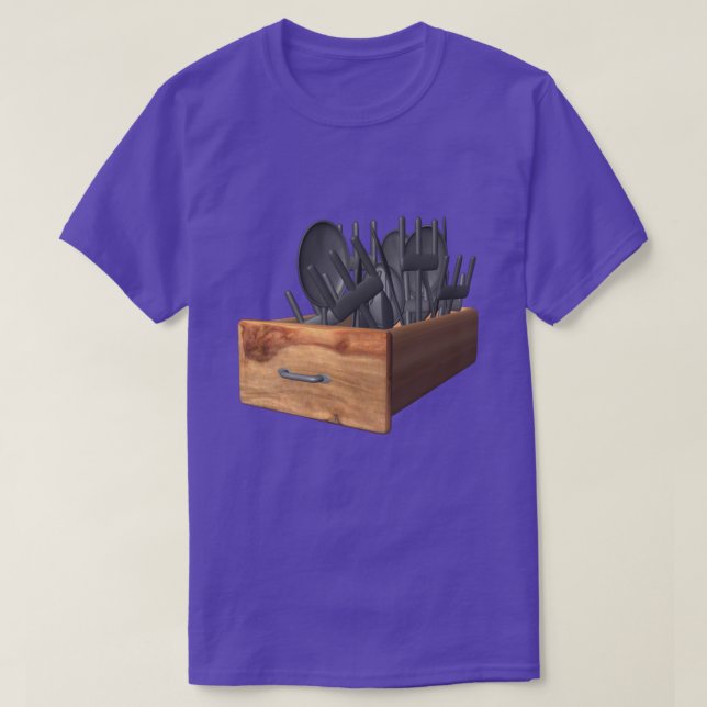 T-shirt du tiroir à couverts (Design devant)