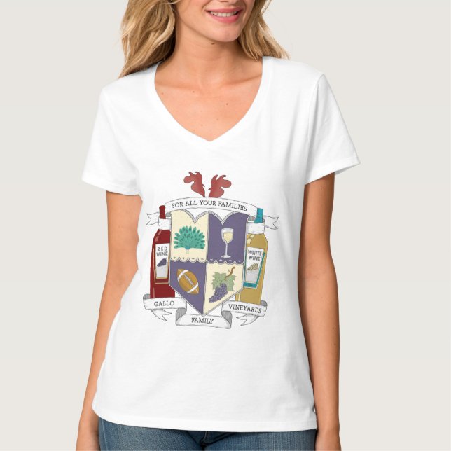 T-shirt du V-Cou des femmes (Devant)