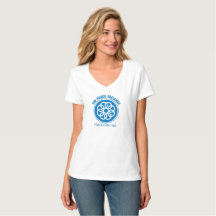 T-shirt du V-Cou des femmes d'Alliance de paix