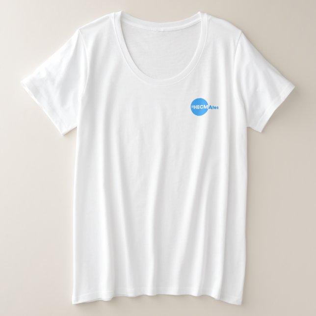 T-shirt du v-cou des femmes, plus des tailles (Design devant)