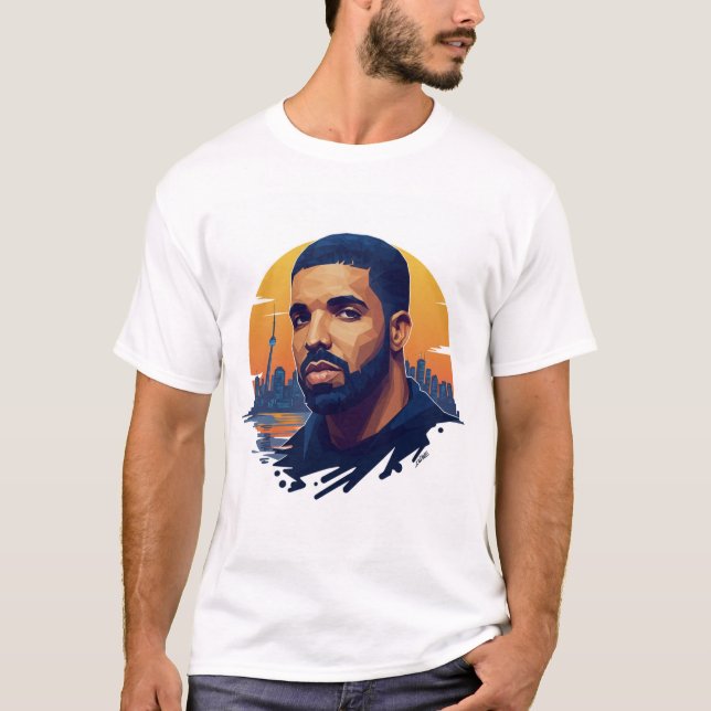 T-Shirt du ventilateur à col rond blanc - Chanson  (Devant)