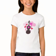 T-shirt du violon de la fille
