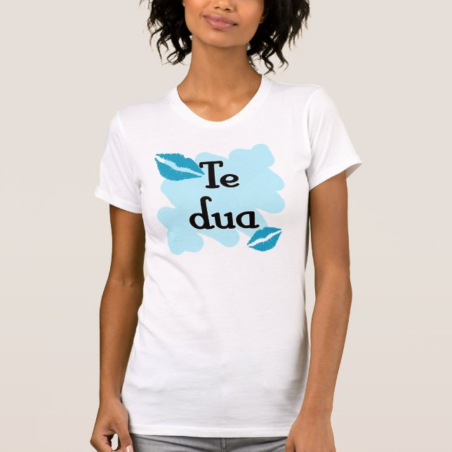 T-shirt DUA de Te - Albanais - je t'aime (Devant)