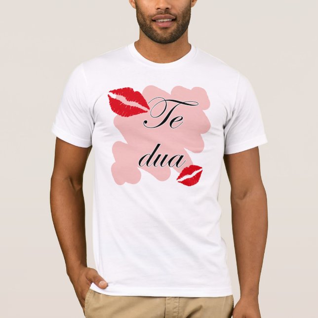 T-shirt DUA de Te - Albanais - je t'aime (Devant)