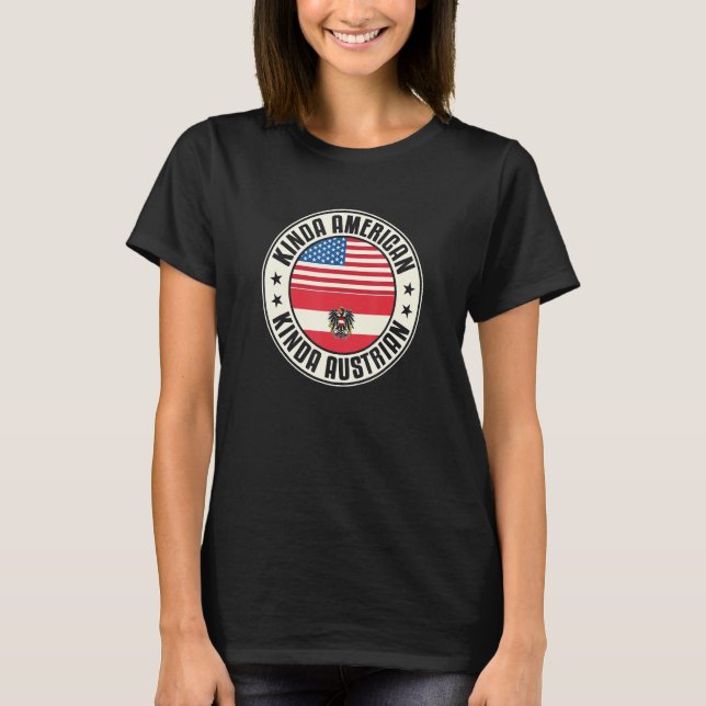 T-shirt Dual Citizenship American Austrian Austria Usa Fla (Devant)