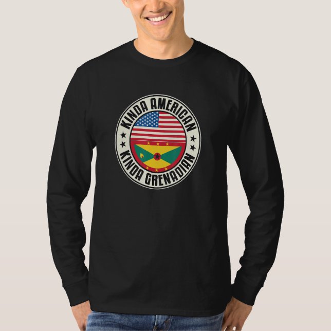 T-shirt Dual Citizenship American Grenadian Grenada Usa Fl (Devant)