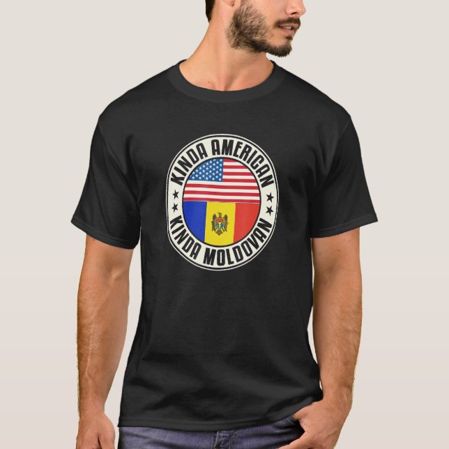 T-shirt Dual Citizenship American Moldovan Moldova Usa Fla (Devant)