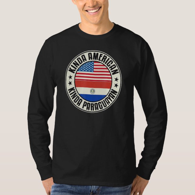 T-shirt Dual Citizenship American Paraguayan Paraguay Usa  (Devant)