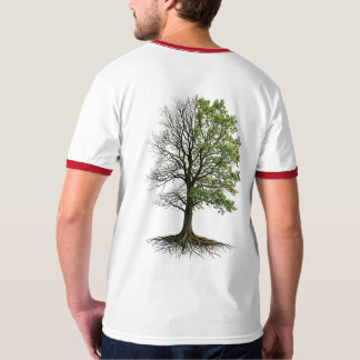 T-shirt Dual Nature Tree of Life Split Design