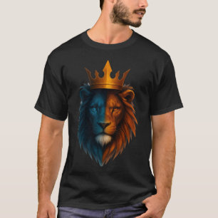 T-shirt Dualité couronnée : Lion feu et glace