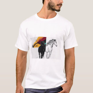 T-shirt Dualité de la nature : Un conte de deux chevaux