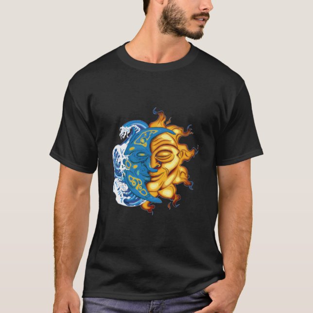T-shirt Dualité Soleil Et Lune (Devant)