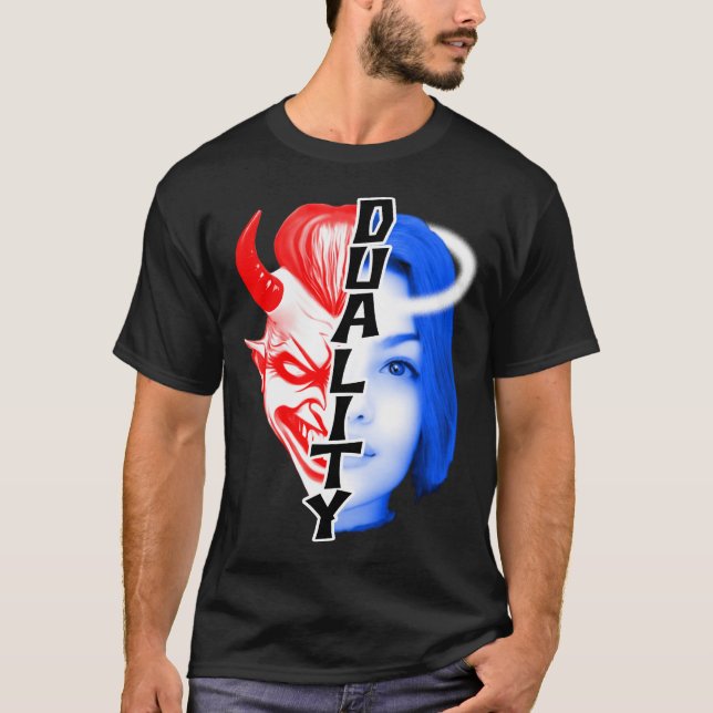 T-shirt DUALITY TEE. Angel ou Diable ? (Devant)