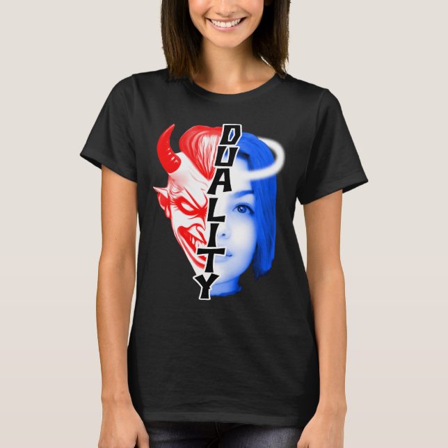 T-shirt DUALITY TEE. Angel ou Diable ? (Devant)