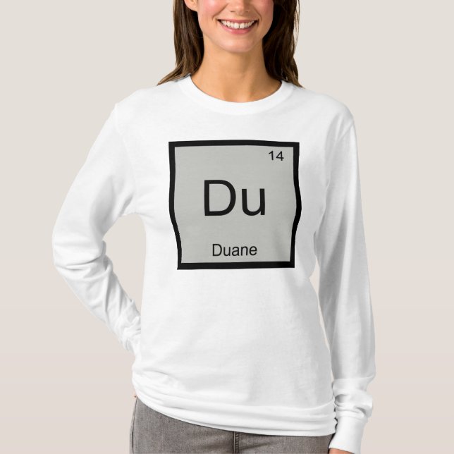 T-shirt Duane Nom Chimie Élément Tableau périodique (Devant)