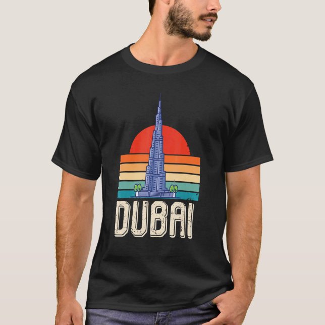T-shirt Dubai Burj Khalifa Émirats arabes unis Skyline (Devant)