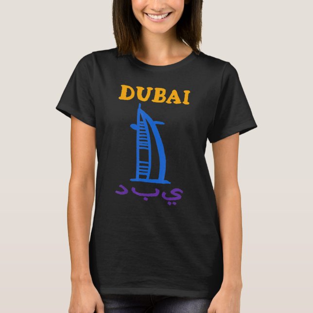 T-shirt Dubaï City souvenir des EAU pour les femmes (Devant)