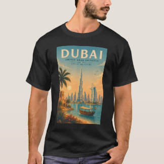 T-shirt Dubaï Émirats arabes unis Illustration Voyage Art