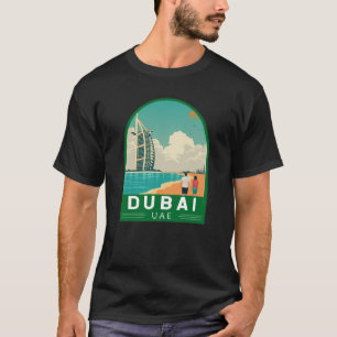 T-shirt Dubai Émirats Arabes Unis Retro Art Voyage