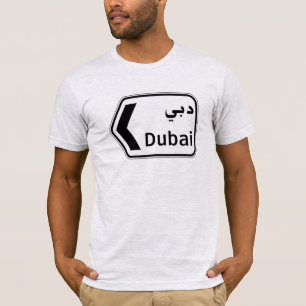 T-shirt Dubaï, poteau de signalisation, Emirats Arabes