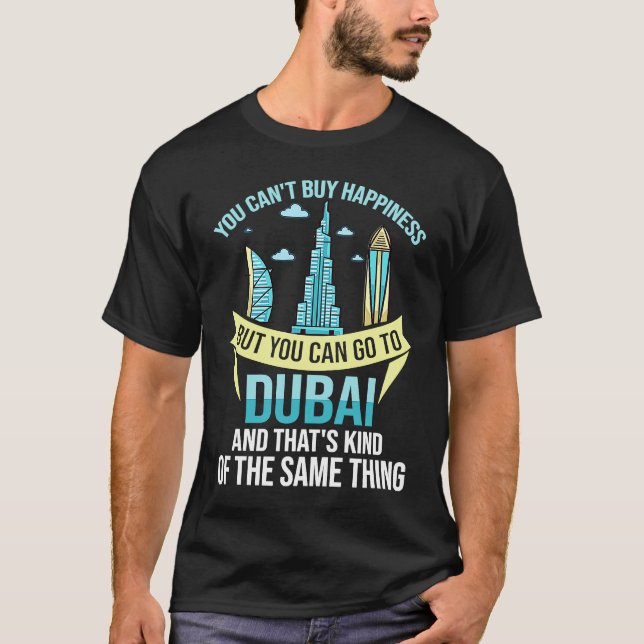 T-shirt Dubai United Arab Emirates Uae City Skyline Map (Devant)