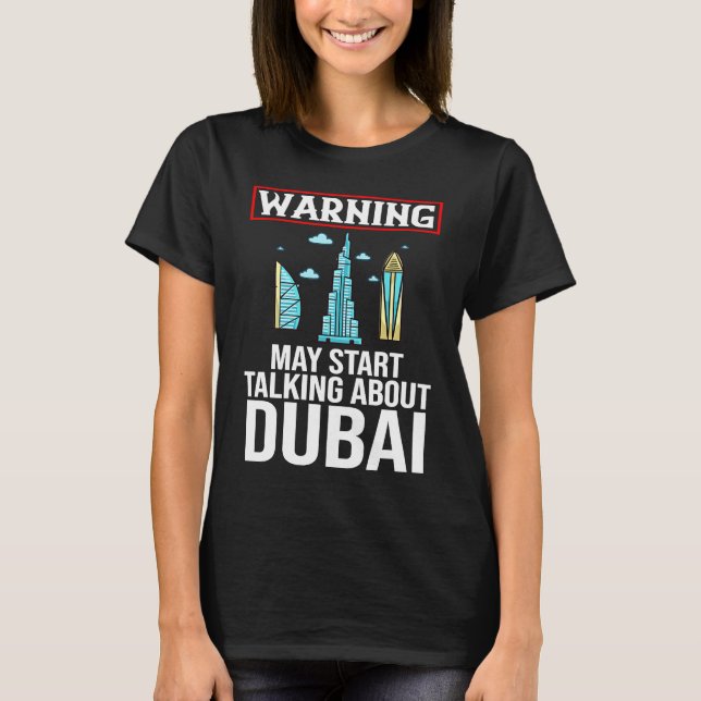 T-shirt Dubai United Arab Emirates Uae City Skyline Map Tr (Devant)