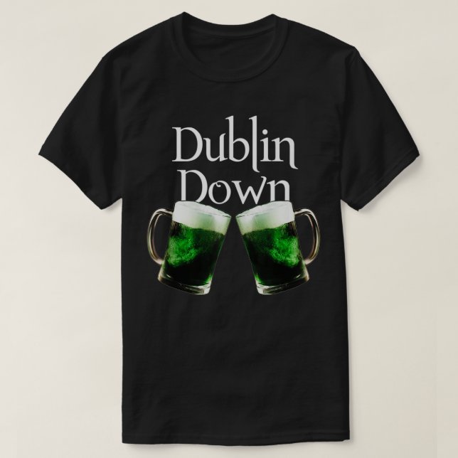 T-shirt Dublin Down Green Beer St (Design devant)