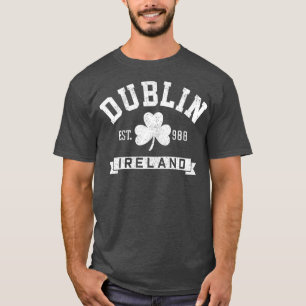 T-shirt Dublin Ireland Est 988 Clover Leaf Shamrock St.