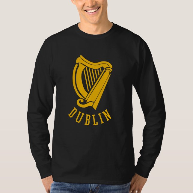 T-shirt Dublin Irish Celtic Harp s Medieval s Emblem of Du (Devant)