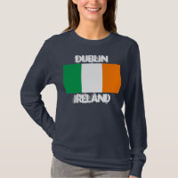 Dublin, Irlande avec drapeau irlandais