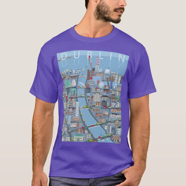 T-shirt Dublin retro (Devant)