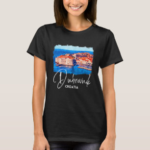 T-shirt Dubrovnik Souvenir Croatie Dubrovnik Peinture