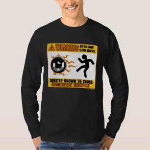 T-shirt DUBSTEP avertissant la basse extrême