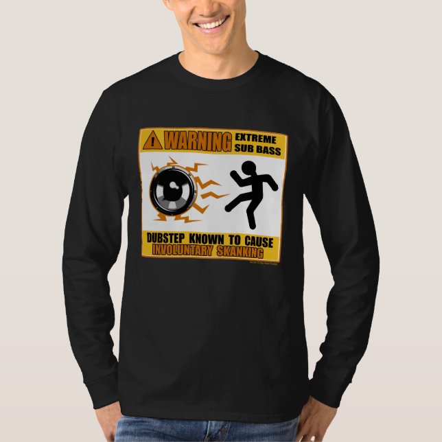 T-shirt DUBSTEP avertissant la basse extrême (Devant)