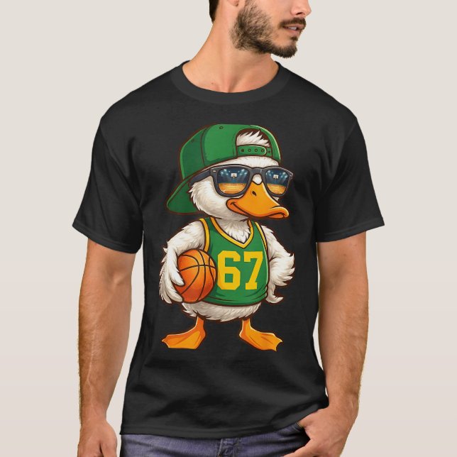 T-shirt Duck Basketball 67 Gen Alpha Slang Srts Men Boys K (Devant)