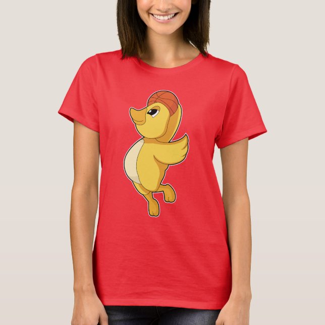 T-shirt Duck Basketball player Basketball (Devant)