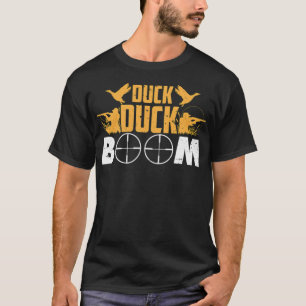 T-shirt Duck Boom chien imprimer noir chien de laboratoire