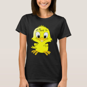 T-SHIRT DUCK CHICK EASTER ANIMAL BÉBÉ CUT FLUFY JAUNE